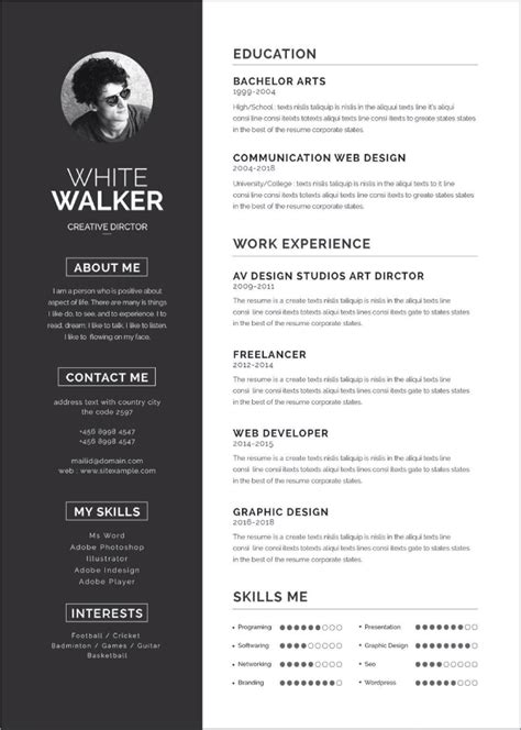 Resume templates word free download